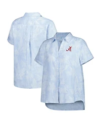 Tommy Bahama Women's Light Blue Alabama Crimson Tide Legacy Leaves Camp Button-Up Shirt