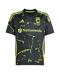 Adidas Big Boys and Girls Diego Rossi Black Columbus Crew 2025 The Goosebumps Kit Replica Player Jersey