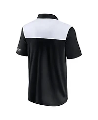 Fanatics Men's Black/White Las Vegas Raiders Color Block Polo Shirt