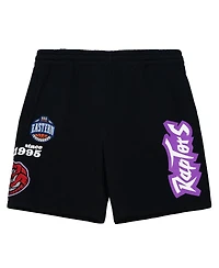 Mitchell & Ness Men's Black Toronto Raptors Team Origins Fleece Shorts