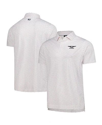 FootJoy Men's White Genesis Invitational ProDry Bounce Print Stretch Pique Polo Shirt