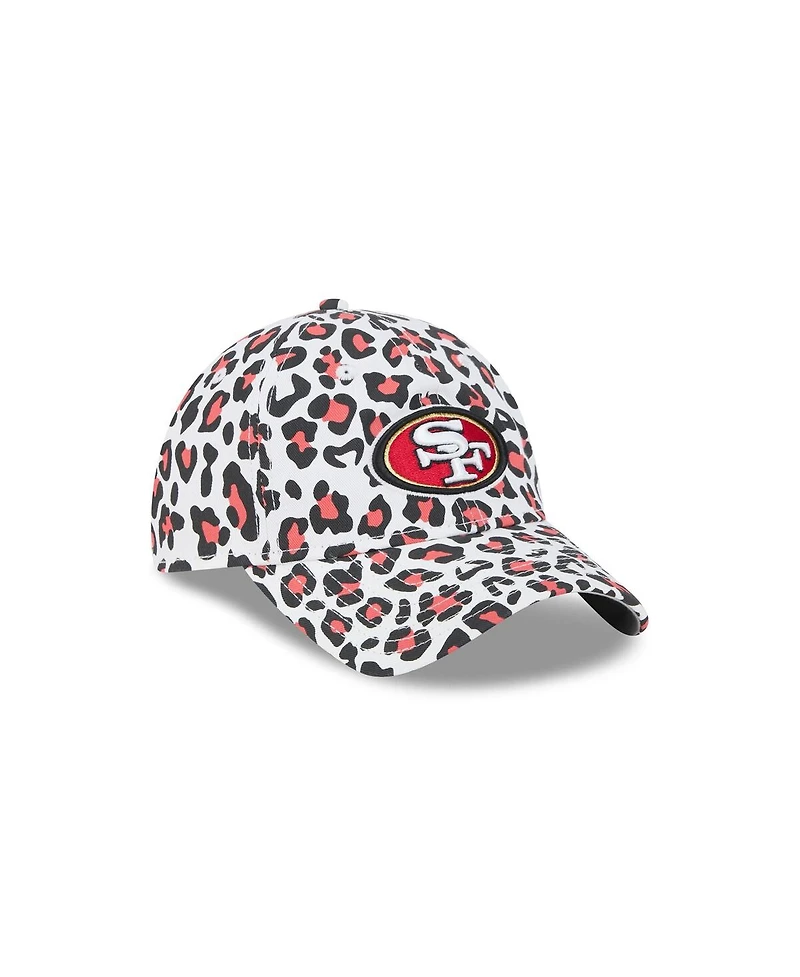 New Era Women's White San Francisco 49ers Active Leopard 9TWENTY Adjustable Hat