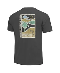 Image One Men's Graphite Ucf Knights Comfort Colors Minimal Vista Distressed Graphics T-Shirt