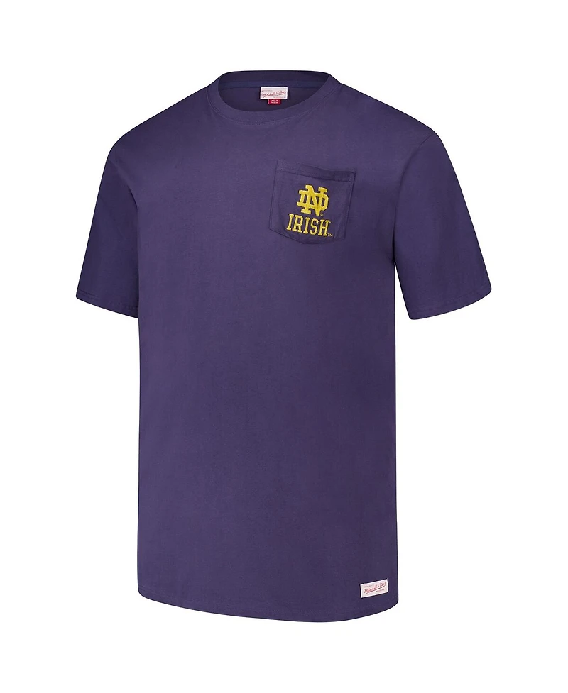 Mitchell & Ness Men's Navy Notre Dame Fighting Irish Big Tall Fade Away Premium T-Shirt