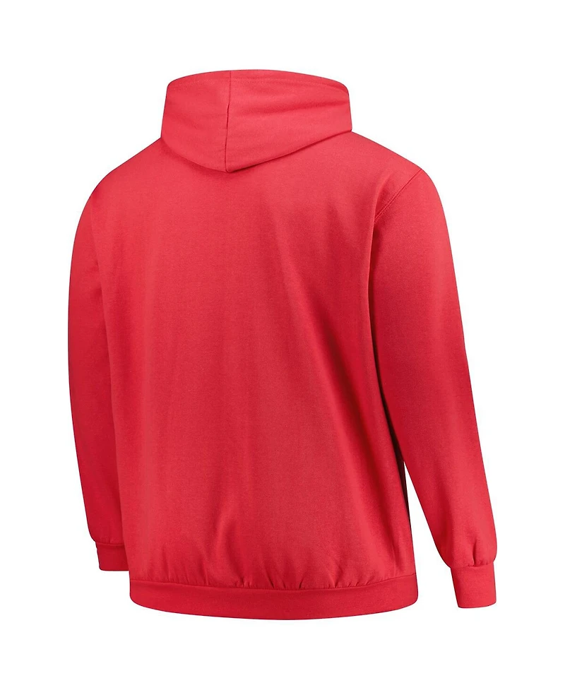 '47 Brand Men's Red Cincinnati Reds Big Tall Velocity Fleece Pullover Hoodie