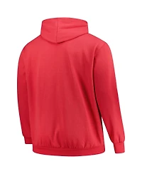 '47 Brand Men's Red Cincinnati Reds Big Tall Velocity Fleece Pullover Hoodie