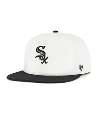 '47 Brand Men's White/Black Chicago White Sox Foundation Captain Snapback Hat