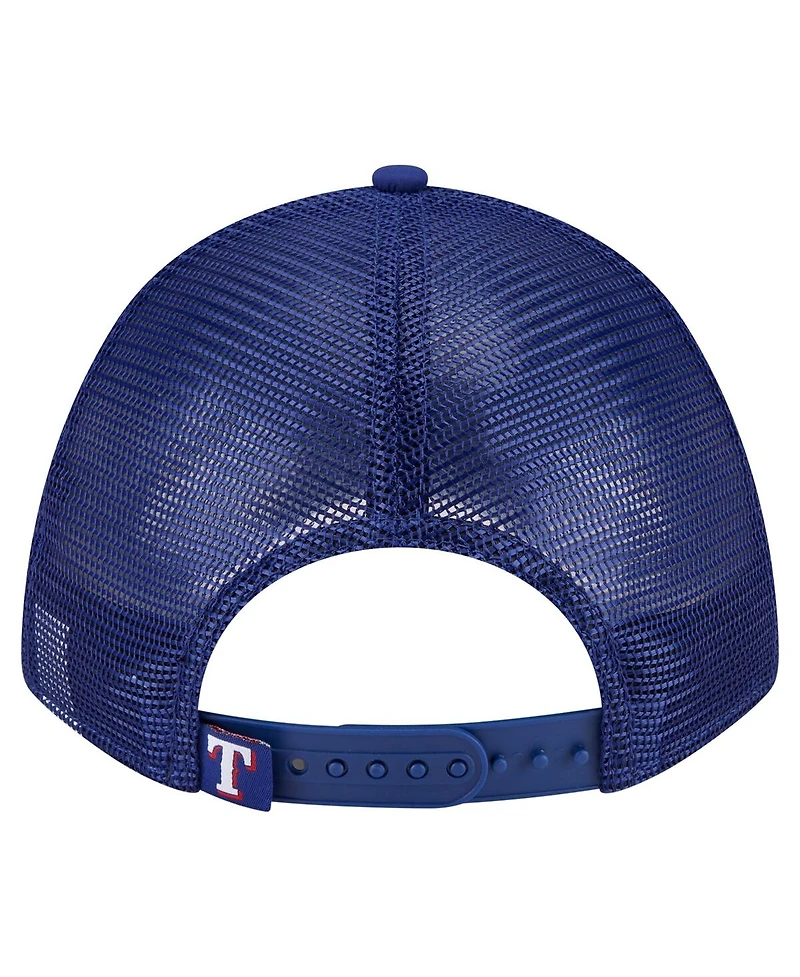New Era Men's Royal Texas Rangers Minimalist 9FORTY A-Frame Adjustable Hat