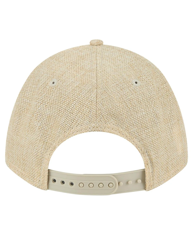 New Era Men's Beige Chicago White Sox Cotton Weave M-Crown A-Frame 9FORTY Adjustable Hat