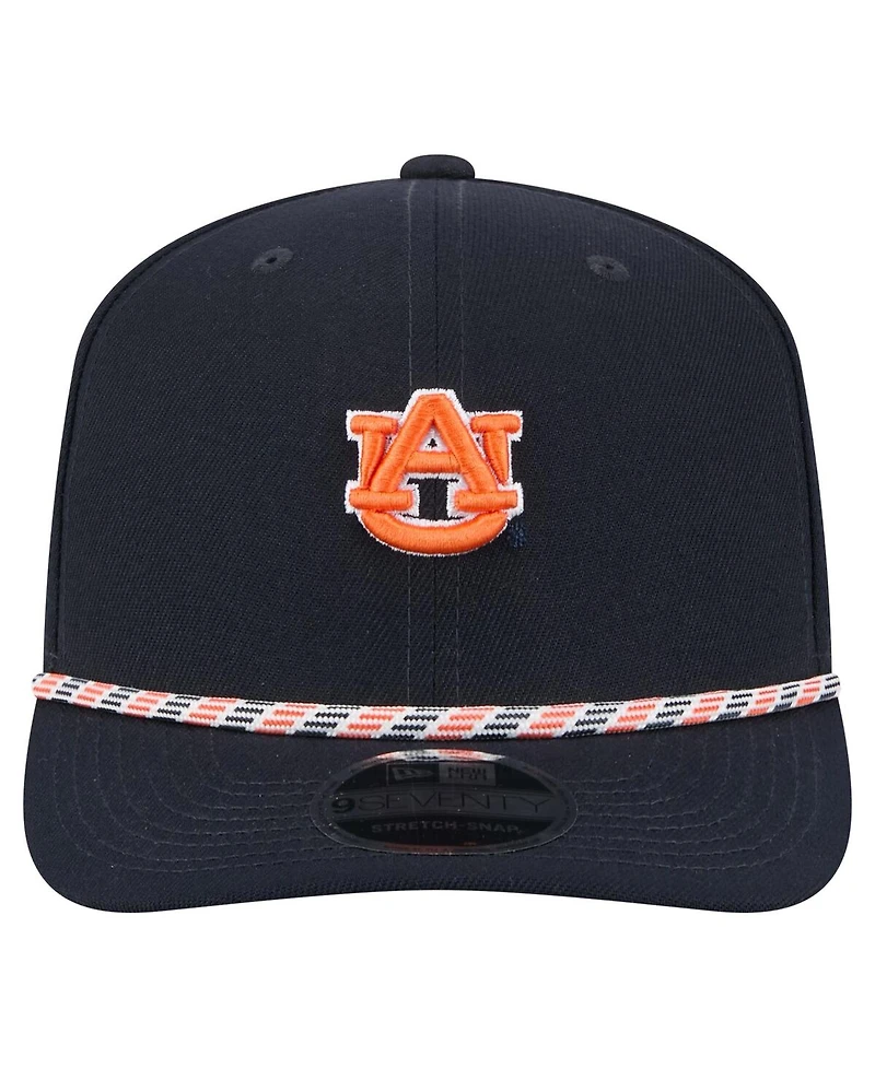 New Era Men's Navy Auburn Tigers Game Day Multi-Rope 9SEVENTY Stretch-Snap Hat