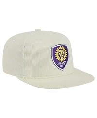New Era Men's Cream Orlando City Sc 2025 Kickoff Snapback Golfer Hat
