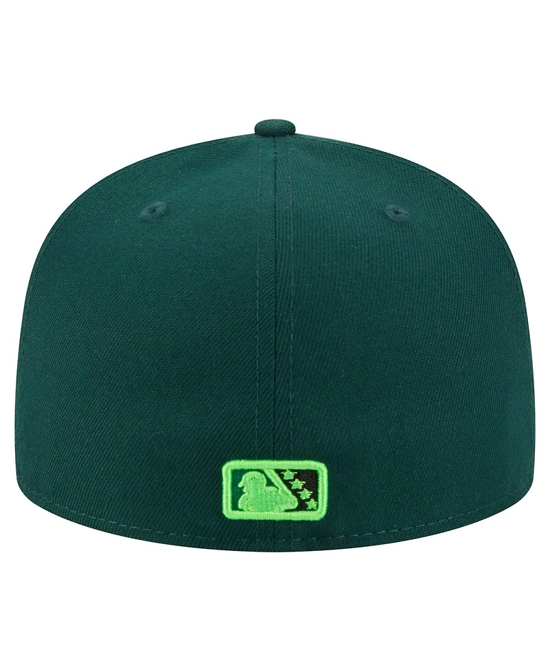 New Era Men's Green Eugene Emeralds Authentic Collection 59FIFTY Fitted Hat