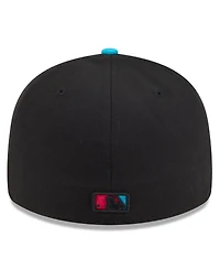 New Era Men's Black/Pink Miami Marlins 2025 City Connect Low Profile 59FIFTY Fitted Hat