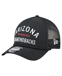 New Era Men's Black Arizona Diamondbacks Minimalist 9FORTY A-Frame Adjustable Hat