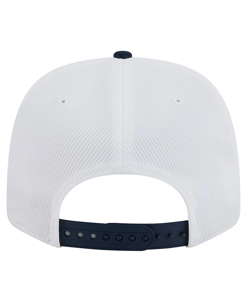 New Era Men's White/Navy New England Revolution 2025 Jersey Hook 9SEVENTY Stretch-Snap Hat