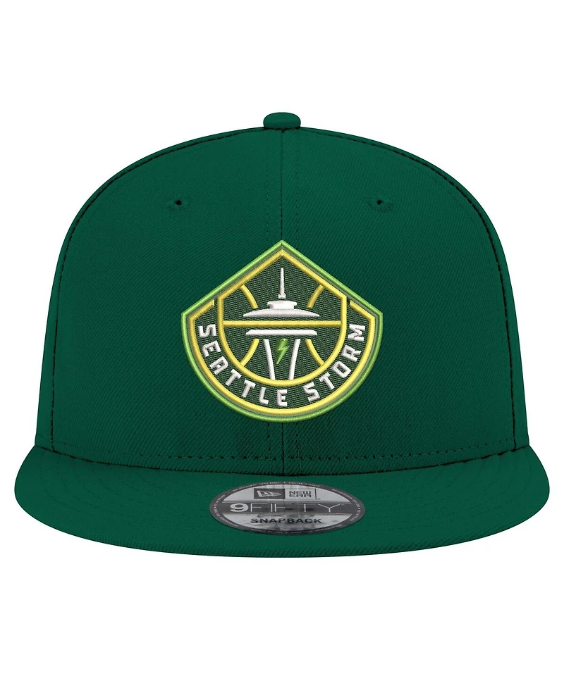 New Era Men's and Women's Green Seattle Storm Logo 9FIFTY Snapback Hat