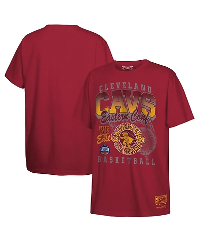 Mitchell & Ness Big Boys and Girls Wine Cleveland Cavaliers 2025 Nba Playoffs Retro Monumental T-Shirt