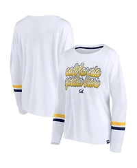 Fanatics Women's White Cal Bears Retro Power Striped Long Sleeve T-Shirt