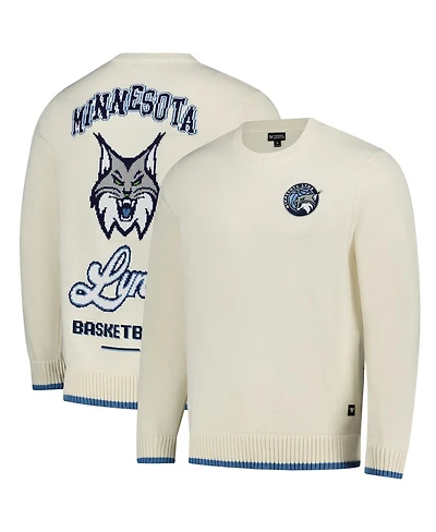 The Wild Collective Men's and Women's Cream Minnesota Lynx Jacquard Pullover Sweater