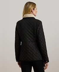Lauren Ralph Women's Faux-Sherpa-Collar Quilted Coat