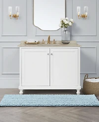 Laura Ashley Astor Chenille Bath Mat, 24" x 60"