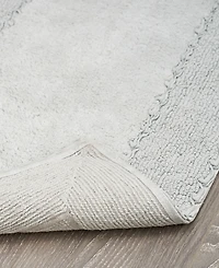 Laura Ashley Cotton Ruffled Bath Rug, 27" x 45"