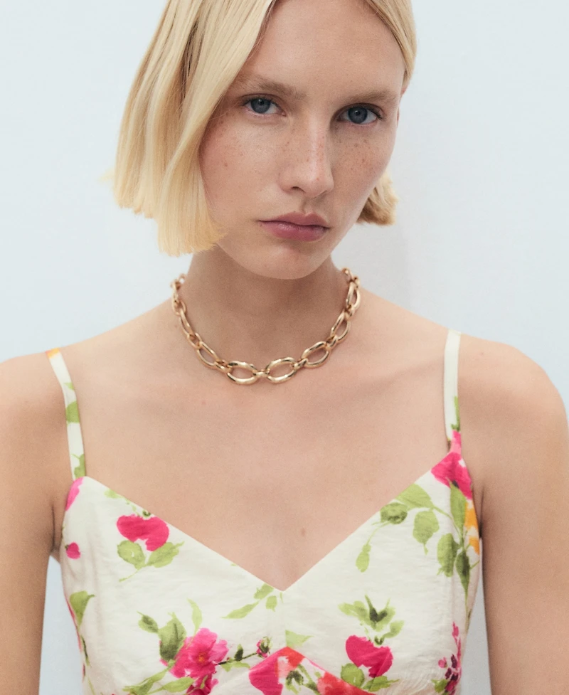 Mango Women's Floral Print Flared Dress
