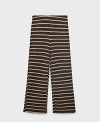 Mango Women's Geometric Print Knitted Pants
