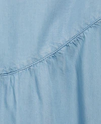 Mango Women's Gathered Detail Lyocell Midi Skirt