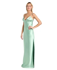 Morgan & Company Juniors' Embellished V-Neck Sleeveless Gown