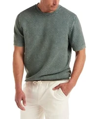 Weatherproof Vintage Mens Short Sleeve Woven Crewneck Sweater Drawstring Pants