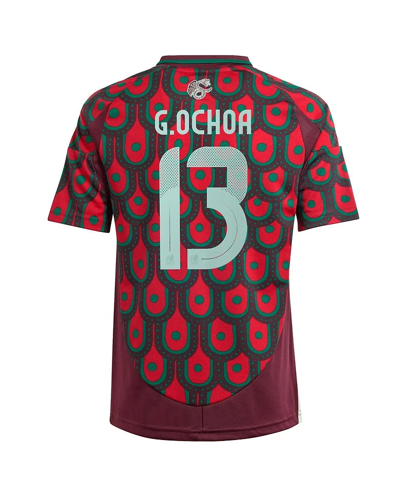 Adidas Big Boys and Girls Guillermo Ochoa Burgundy Mexico National Team 2024 Home Replica Player Jersey
