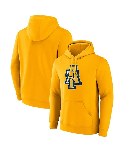 Fanatics Men's Gold North Carolina A T Aggies Primary Logo Pullover Hoodie