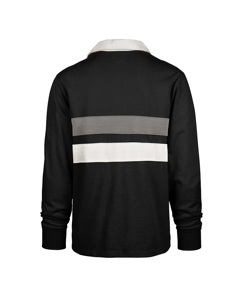 '47 Brand Men's Black Tennessee Volunteers Clubhouse Knox Thames Rugby Long Sleeve Polo Shirt