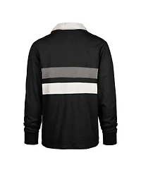 '47 Brand Men's Black Tennessee Volunteers Clubhouse Knox Thames Rugby Long Sleeve Polo Shirt