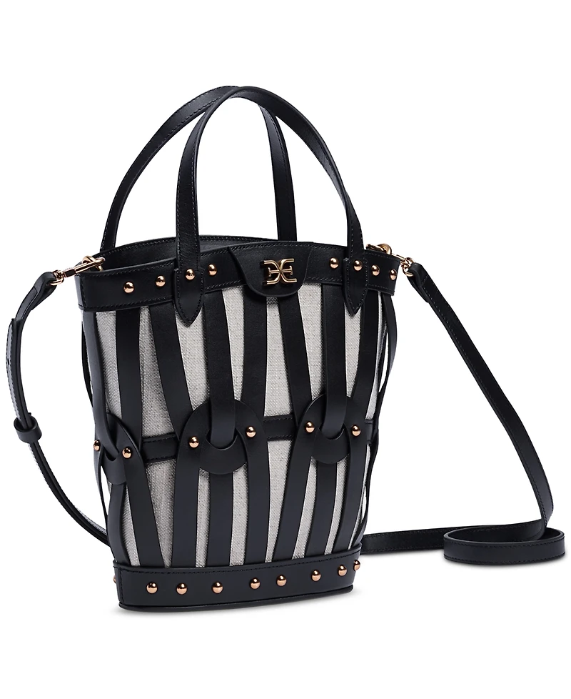 Sam Edelman Bay Medium Dye Cut Leather Fan Tote