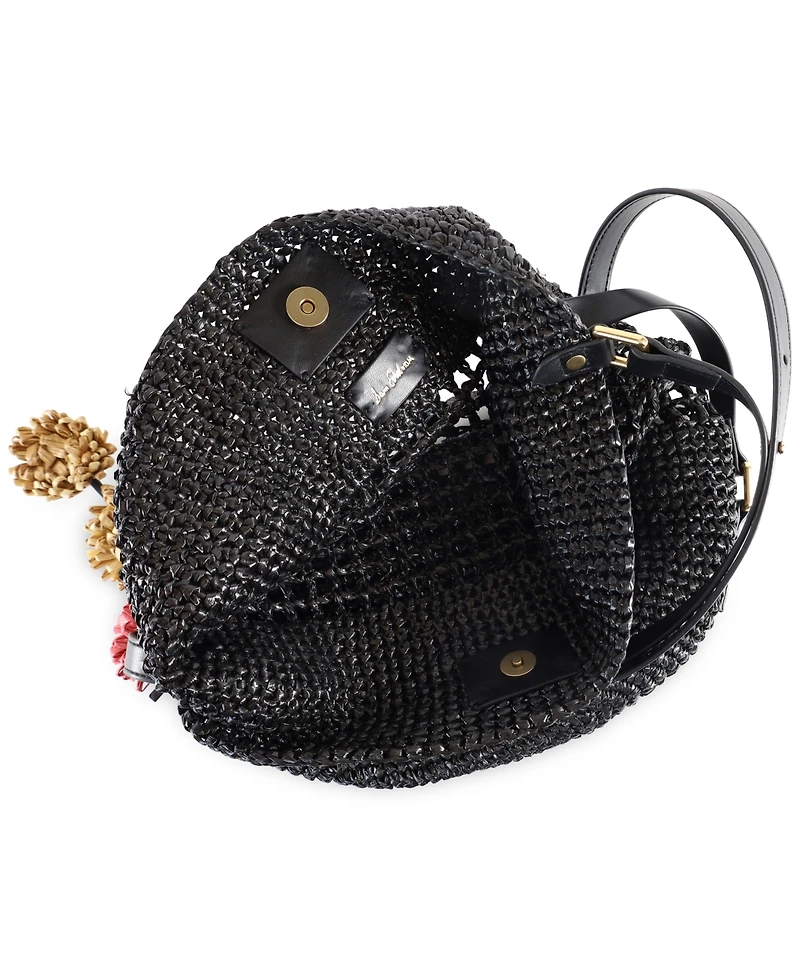 Sam Edelman Marcie Open Weave Raffia Bucket Bag
