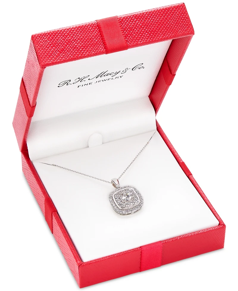 Wrapped in Love Diamond Pendant Necklace (1 ct. t.w.) in 14k White Gold, 18" + 2" extender, Exclusively at Macy's