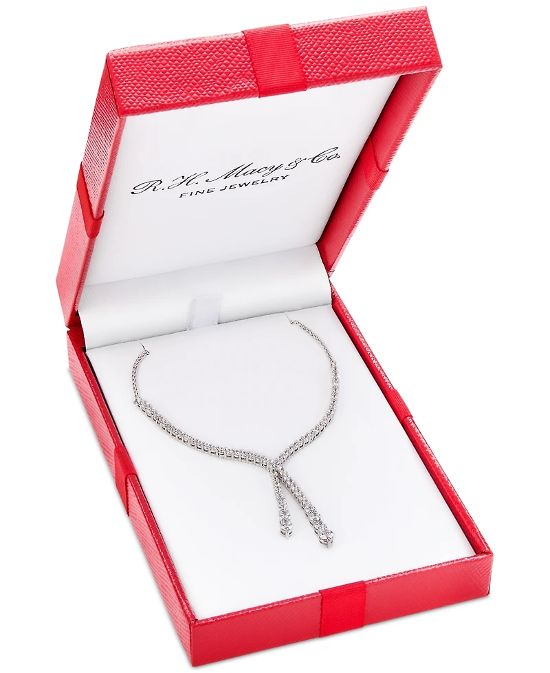 Wrapped in Love Diamond Lariat Necklace (2 ct. t.w.) in 14k White Gold, 16-3/4" + 2" extender, Exclusively at Macy's