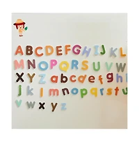Amber Sports Hattung Magnetic Alphabet Set Extra-Thick, Multicolor Letters with Matching Flashcards