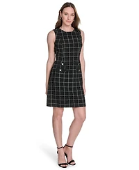 Tommy Hilfiger Petite Windowpane Sheath Dress
