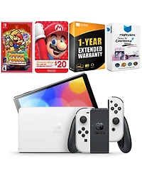Nintendo Switch White Oled Console with Paper Mario: the Thousand Year Door, Nintendo $20 eShop Gift Card
