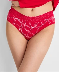 State of Day Women's Cotton Blend Lace-Trim Hipster Underwear, Created for Macy's