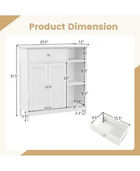 Freestanding Kitchen Cupboard Storage Organizer with 1 Large Drawer