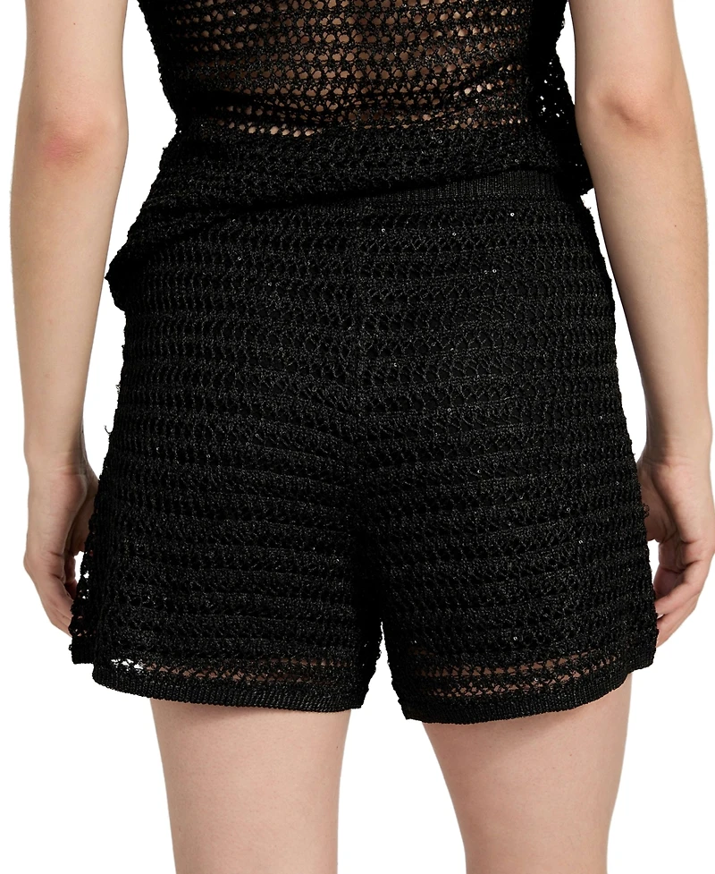 Guess Women's Bella Embellished Knit Shorts