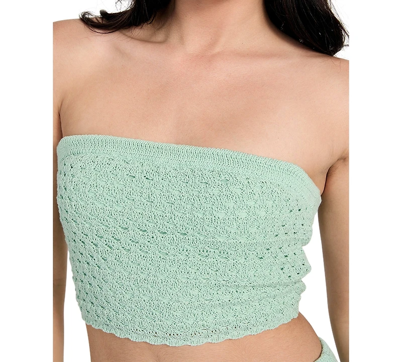 Guess Women's Luca Pointelle Strapless Tube Top