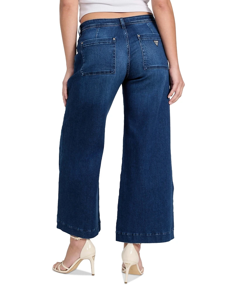 Guess Women's Zoya Mid-Rise Wide-Leg Jeans