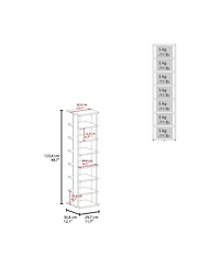 Glacier Shoe Rack, 7 Shelves, White
