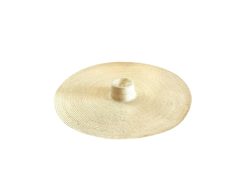 Solana Oversized Straw Hat in Natural Beige