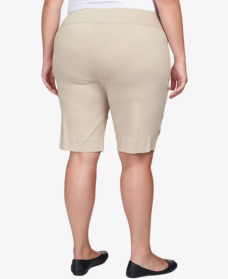 Ruby Rd. Plus Pull On Tech Bermuda Shorts